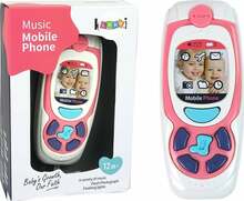 Mõnus õppemänguasja Lean Toys mobiiltelefon Melody Pink, valge/roosa