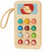 Puidust mänguasi Mentari mobiiltelefon