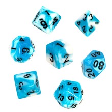 Mängutäringud Rebel RPG Dice Set, sinine ja valge