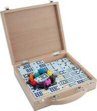 Domino Longfield Mexican Train Double 12, puidust karp