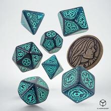 Täringukomplekt The Witcher Yennefer, tumesinine ja türkiissinine