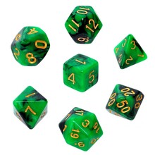 Lauamängude täringukomplekt Rebel RPG, roheline/must