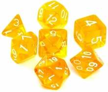 Täringukomplekt RPG Dice Set - Crystal - Yellow Rebel