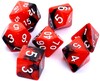 Lauamängude täringute komplekt Rebel RPG, punane/must
