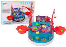 Lauamäng Lean Toys Fishing Plate, magnetiline kalapüügimäng helide ja tuledega