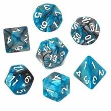 Täringud Rebel RPG Dice Set, steel and blue