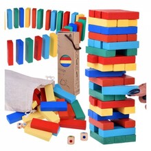 Lauamäng Jenga, rippuv torn värvilistest klotsidest, GR0627