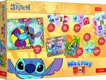 Lauamängude komplekt Trefl Disney Stitch 8in1 Mix&play