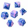 Mängutäringud Rebel RPG Dice Set, sinine ja roosa