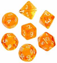 Lauamängu täringud Rebel Crystal Dice Set, oranž