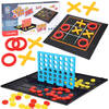 Lauamängude komplekt lastele 2 ühes: Tic-tac-toe ja Connect 4, Jokomisiada