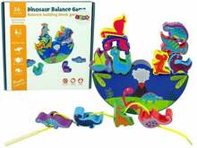 Puidust mäng Dinosaur Balance Game, mitmevärviline