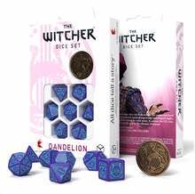 Täringukomplekt The Witcher Dandelion, lilla ja türkiis