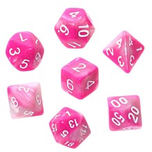 Mängutäringute komplekt Rebel RPG Dice Set, pink/white