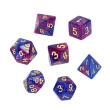 RPG täringukomplekt REBEL, tumesinine ja lilla