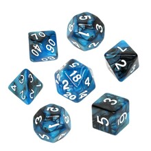 RPG täringukomplekt Rebel, must ja sinine