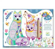 Loovuskomplekt Djeco Magic Colouring DJ00065, metsloomade perekonnad
