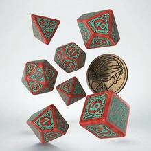 Täringukomplekt The Witcher Triss, punane ja türkiissinine