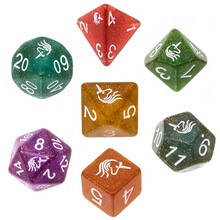 RPG täringukomplekt Rebel, akrüül, Unicorn