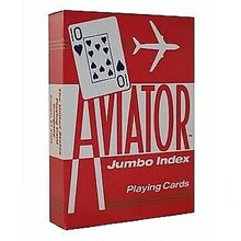 Mängukaardid Aviator Jumbo Index, punane