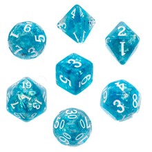 RPG täringukomplekt Dense core - Marine, valged numbrid