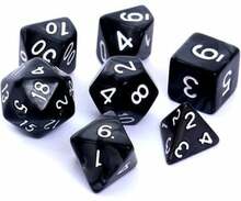 Mängutäringud Rebel RPG Dice Set - Pearl - Black
