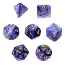 Mängutäringud Rebel RPG Dice Set, lilla ja hõbedane