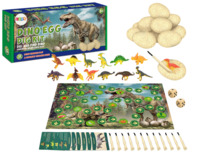 Dinosaurusemunade komplekt lauamänguga, 12 tk, Lean Toys