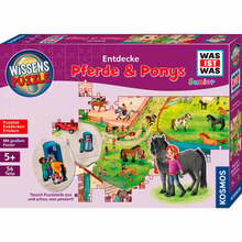 Lauamäng KOSMOS knowledge puzzle WHAT IS WHAT Junior: Discover the pony farm
