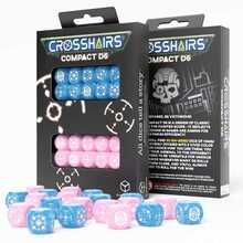 Täringukomplekt Crosshairs Compact D6 RPG, roosa/sinine