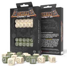 Täringukomplekt Fortress Compact D6, beež ja roheline