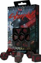 Täringukomplekt Cyberpunk RED RPG, must