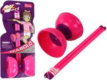Žongleerimismäng Lean Toys Diabolo Arcade Game Pink, 13,5x11,5 cm