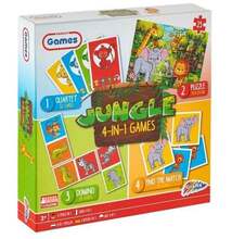 Lauamängude komplekt Grafix Jungle 4in1, 60492, EN DE PL