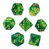 RPG täringukomplekt Rebel, kahevärviline, münt ja roheline