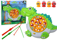 Lauamäng kalapüük Lean Toys Fishing Game, dinosaurus, roheline