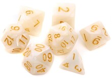 RPG täringukomplekt Rebel Pearl - White