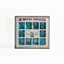 Metallist mõistatuste komplekt 10 Metal Puzzles Blue Set Eureka