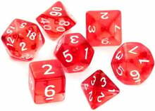 Täringukomplekt Rebel RPG Dice Set - Crystal - Red