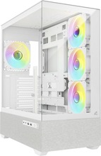 Arvutikorpus Sharkoon AK7 ARGB, ATX, valge, Tempered Glass x 2