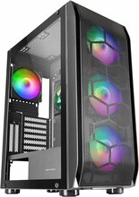 Arvutikorpus Mars Gaming MC-KX, E-ATX, Mid Tower, must, ARGB