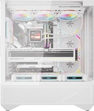 Arvutikorpus Darkflash DY460, valge, 4 ARGB ventilaatoriga