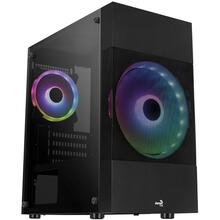 Arvutikorpus Aerocool Atomic Lite v2, Micro-ATX, RGB, Tempered Glass, must