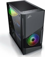 Arvutikorpus Evolveo M5, mATX, must, läbipaistev külg
