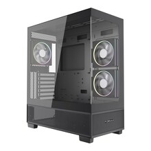 Mänguarvuti korpus Gembird Fornax X550, ATX, 2x USB 3.2 + 1x USB type-C, must