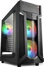 Arvutikorpus Sharkoon VG6-W RGB, must