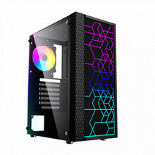 Arvutikorpus Gembird Fornax 2500 RGB, Midi Tower, must
