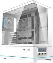 Arvutikorpus Darkflash DY451 PRO, ventilaatoriga, valge