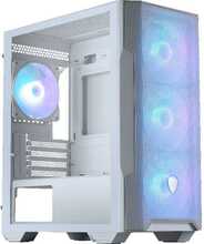 Arvutikorpus MSI MAG FORGE M100R, Midi Tower, läbipaistev, valge