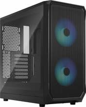 Arvutikorpus Fractal Design Focus 2 RGB, FD-C-FOC2A-03, must, Tempered Glass Clear Tint